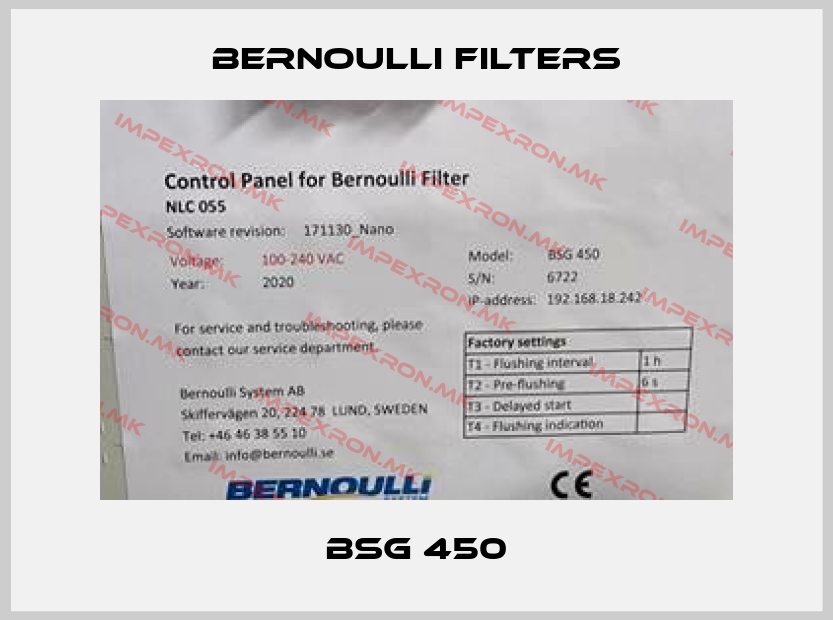 Bernoulli Filters-BSG 450price