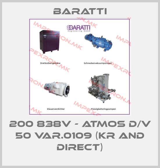 Baratti-200 838V - ATMOS D/V 50 Var.0109 (KR and direct)price