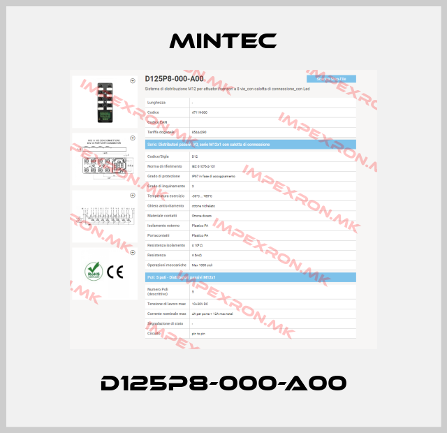 MINTEC-D125P8-000-A00price