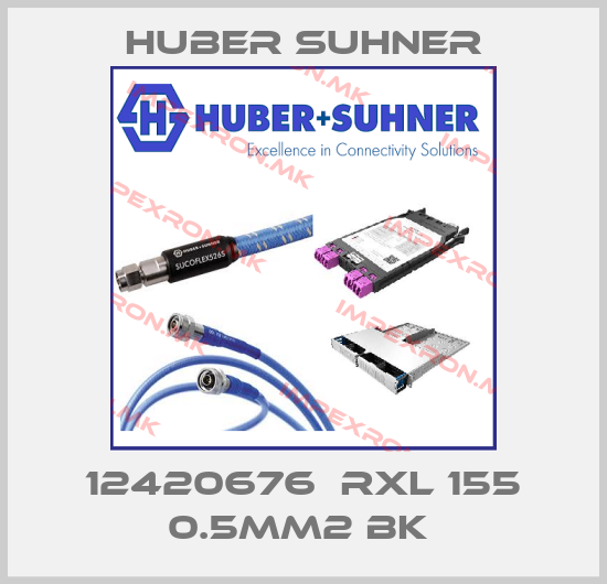 Huber Suhner-12420676  RXL 155 0.5MM2 BK price