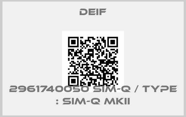 Deif-2961740050 SIM-Q / Type : SIM-Q MKIIprice