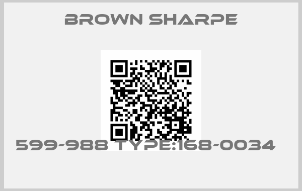 Brown Sharpe-599-988 Type:168-0034   price
