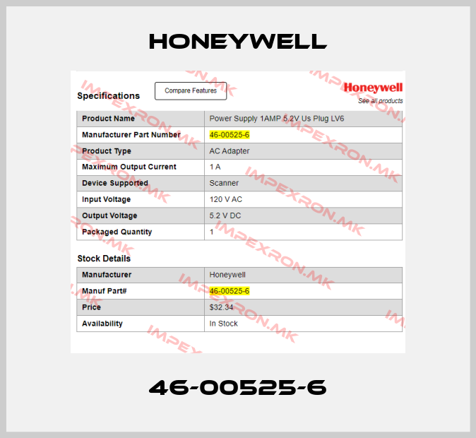 Honeywell-46-00525-6price