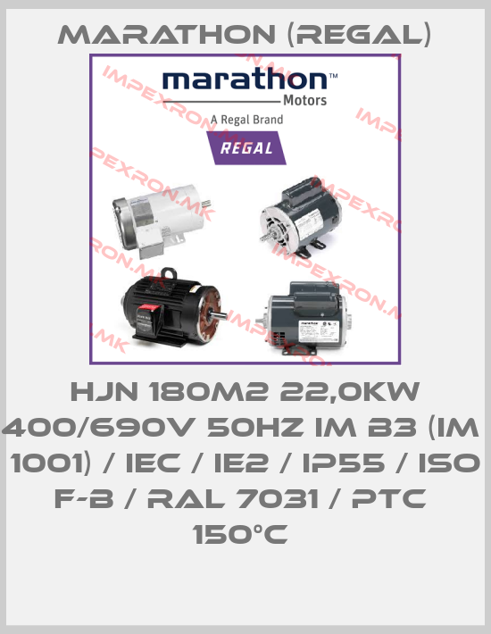 Marathon (Regal)-HJN 180M2 22,0kW 400/690V 50Hz IM B3 (IM  1001) / IEC / IE2 / IP55 / Iso F-B / Ral 7031 / PTC  150°C price