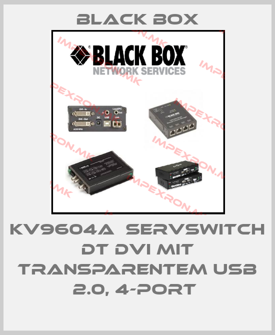 Black Box-KV9604A  ServSwitch DT DVI mit transparentem USB 2.0, 4-Port price
