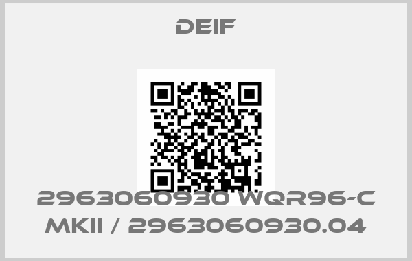 Deif-2963060930 WQR96-C MKII / 2963060930.04price