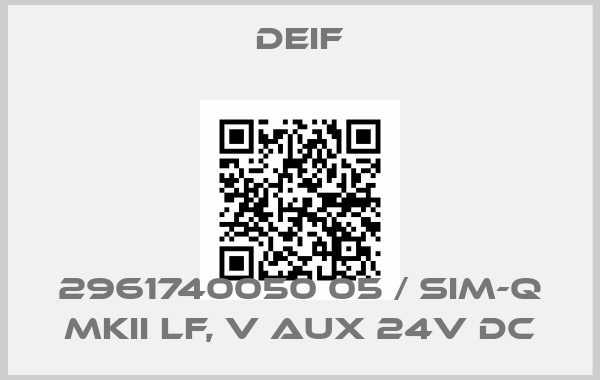 Deif-2961740050 05 / SIM-Q MKII LF, V aux 24V DCprice