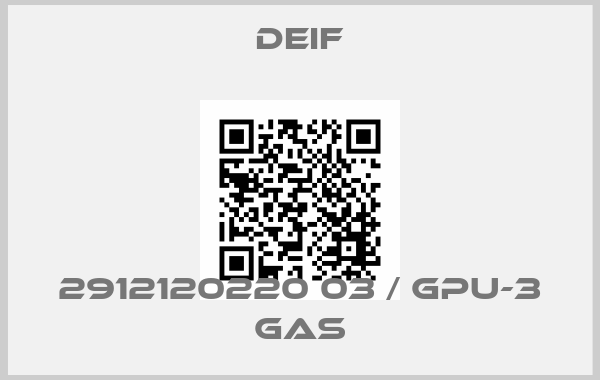 Deif-2912120220 03 / GPU-3 Gasprice