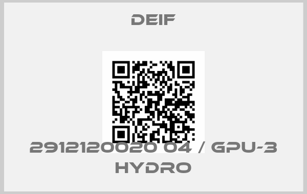 Deif-2912120020 04 / GPU-3 Hydroprice