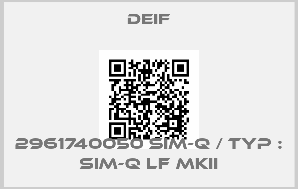 Deif-2961740050 SIM-Q / Typ : SIM-Q LF MKIIprice