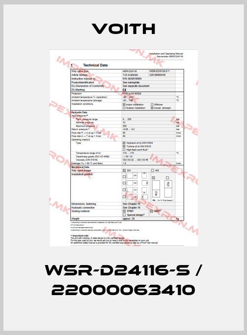 Voith-WSR-D24116-S / 22000063410price