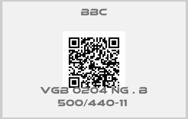 BBC-VGB 0204 NG . B 500/440-11 price