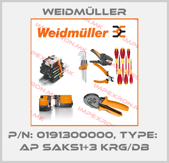 Weidmüller-P/N: 0191300000, Type:  AP SAKS1+3 KRG/DBprice