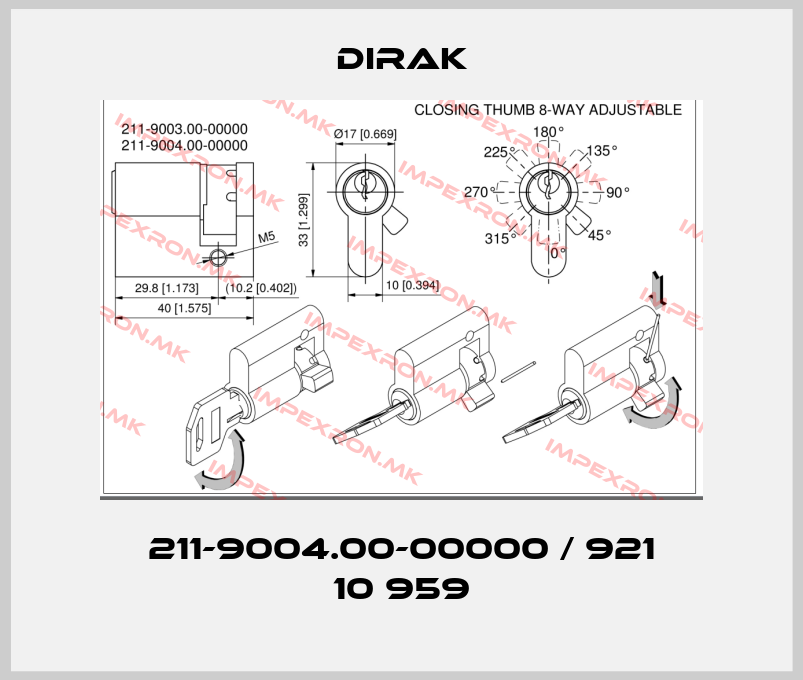 Dirak-211-9004.00-00000 / 921 10 959price