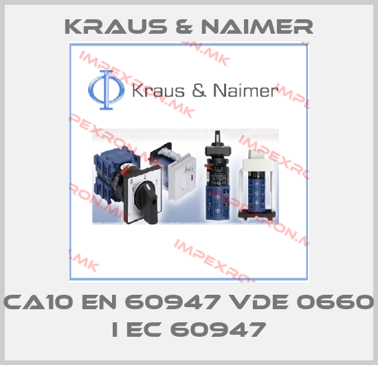 Kraus & Naimer-CA10 EN 60947 VDE 0660 I EC 60947price