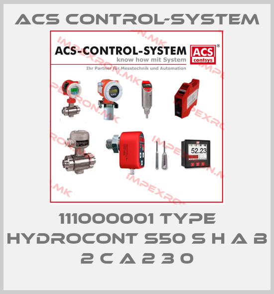 Acs Control-System-111000001 Type Hydrocont S50 S H A B 2 C A 2 3 0price