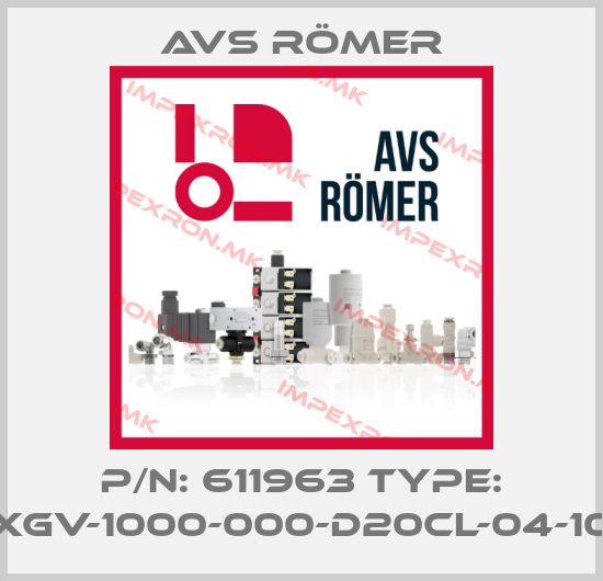 Avs Römer-P/N: 611963 Type: XGV-1000-000-D20CL-04-10price