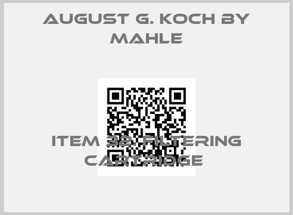 August G. Koch By Mahle-Item 32. filtering cartridge price