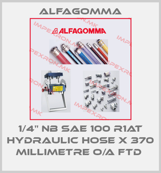 Alfagomma-1/4" NB SAE 100 R1AT HYDRAULIC HOSE X 370 MILLIMETRE O/A FTD price