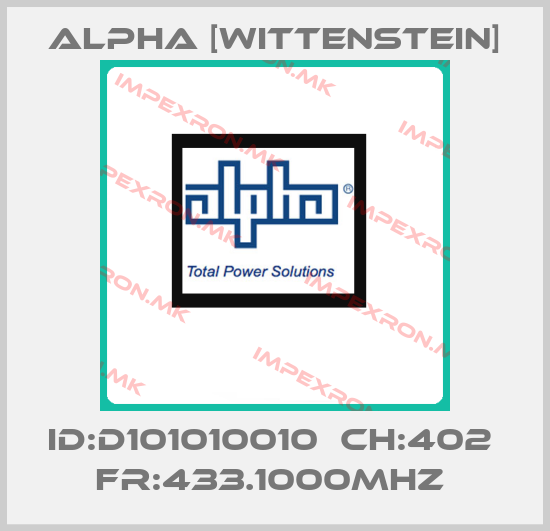 Alpha [Wittenstein]-ID:D101010010  CH:402  FR:433.1000MHZ price