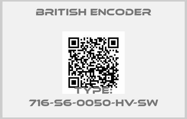 British Encoder-Type: 716-S6-0050-HV-SWprice