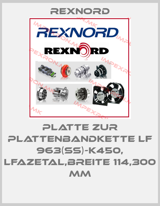 Rexnord-Platte zur Plattenbandkette LF 963(SS)-K450, LFAzetal,Breite 114,300 mmprice