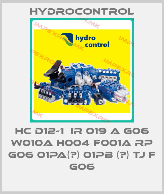 Hydrocontrol-HC D12-1  IR 019 A G06 W010A H004 F001A RP G06 01PA(?) 01PB (?) TJ F G06price