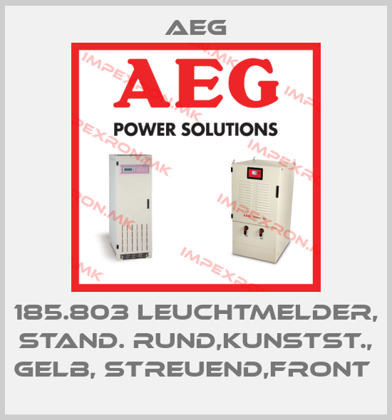 AEG-185.803 LEUCHTMELDER, STAND. RUND,KUNSTST., GELB, STREUEND,FRONT price