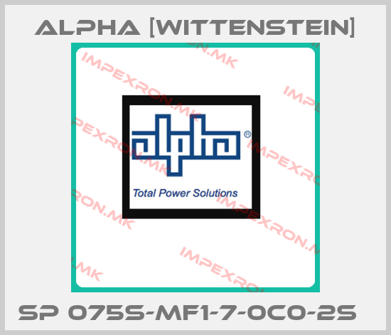 Alpha [Wittenstein]-SP 075S-MF1-7-0C0-2S  price