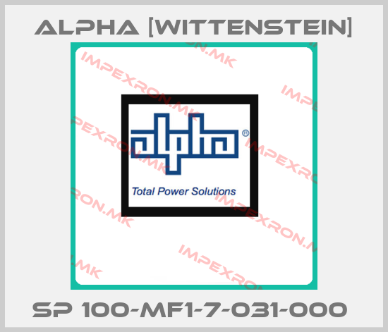 Alpha [Wittenstein]-SP 100-MF1-7-031-000 price