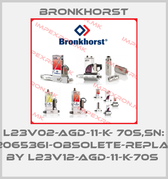 Bronkhorst-L23V02-AGD-11-K- 70S,SN: M9206536I-obsolete-replaced by L23V12-AGD-11-K-70S price