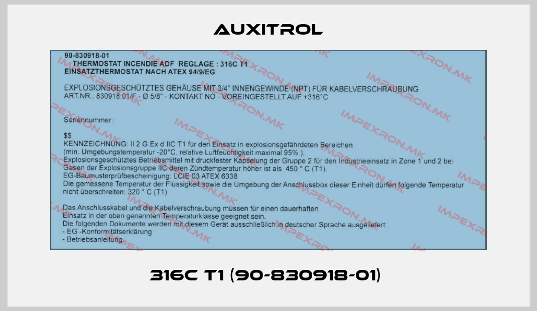 AUXITROL-316C T1 (90-830918-01) price