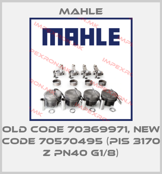 MAHLE-old code 70369971, new code 70570495 (PIS 3170 Z PN40 G1/8)price