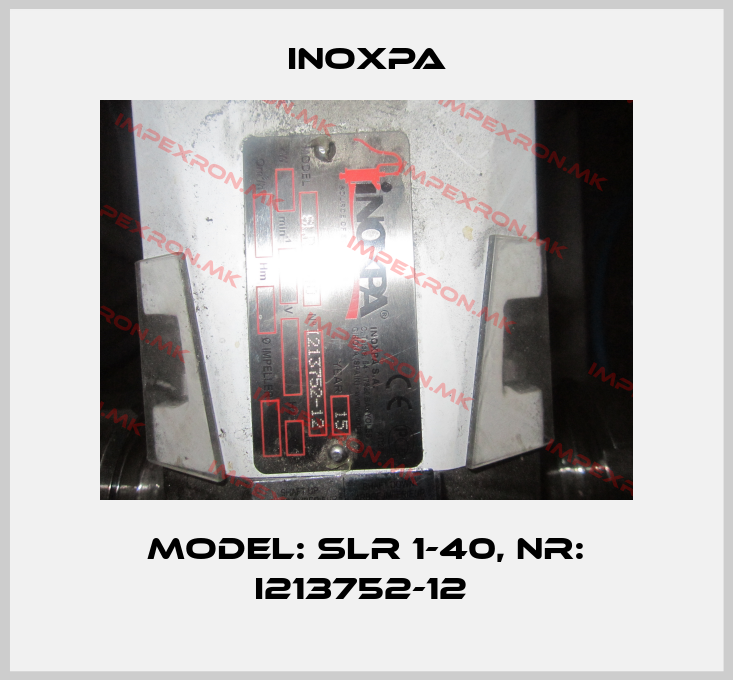 Inoxpa-Model: SLR 1-40, Nr: I213752-12 price
