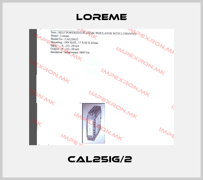 Loreme-CAL25IG/2 price