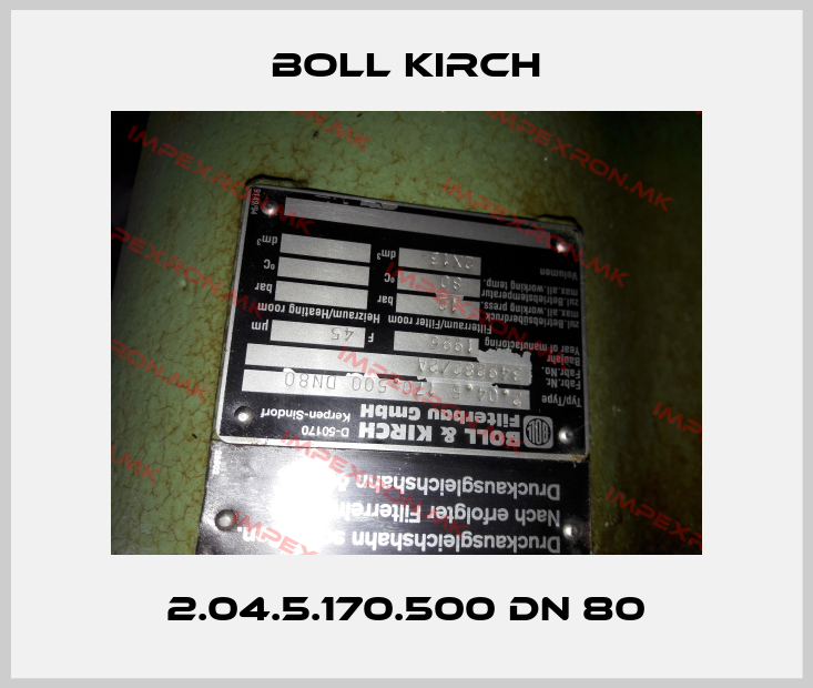 Boll Kirch-2.04.5.170.500 DN 80price
