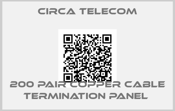 Circa Telecom-200 PAIR COPPER CABLE TERMINATION PANEL price