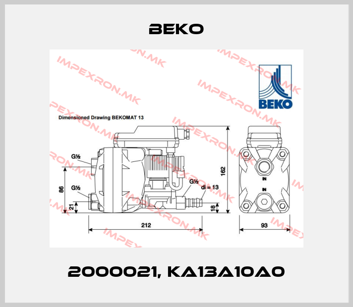 Beko-2000021, KA13A10A0price