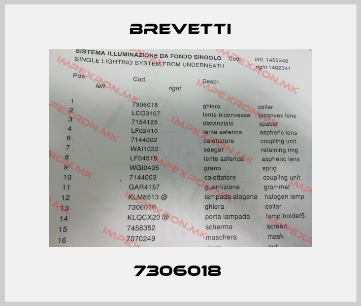 Brevetti-7306018 price