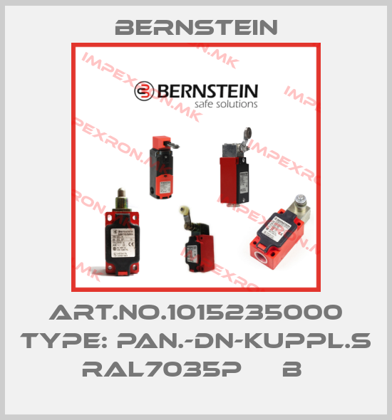 Bernstein-Art.No.1015235000 Type: PAN.-DN-KUPPL.S RAL7035P     B price