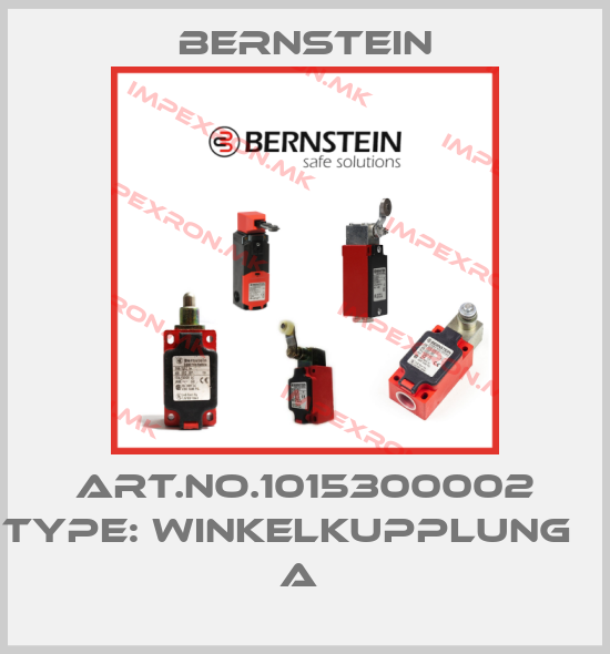Bernstein-Art.No.1015300002 Type: WINKELKUPPLUNG               A price