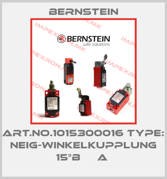 Bernstein-Art.No.1015300016 Type: NEIG-WINKELKUPPLUNG 15°B     A price