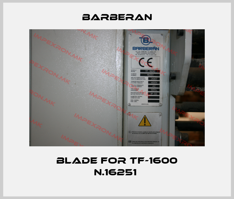 Barberan-Blade for TF-1600 n.16251 price