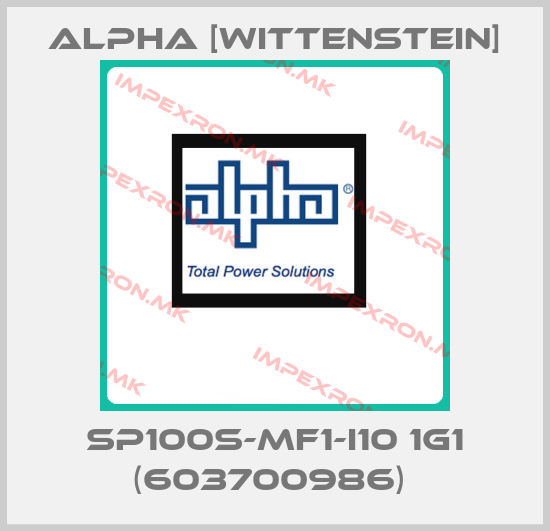Alpha [Wittenstein]-SP100S-MF1-i10 1G1 (603700986) price