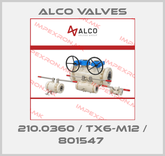 Alco Valves-210.0360 / TX6-M12 / 801547 price