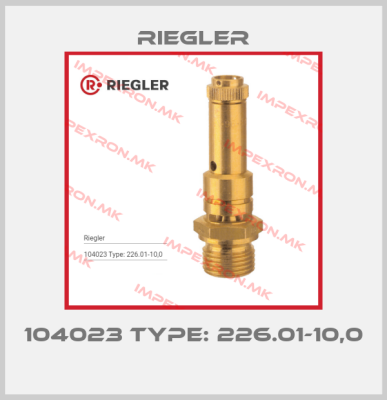 Riegler-104023 Type: 226.01-10,0price