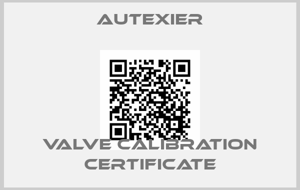 Autexier-valve calibration certificateprice