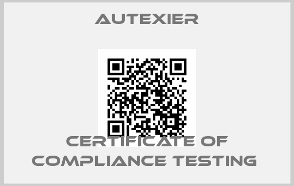 Autexier-certificate of compliance testing price