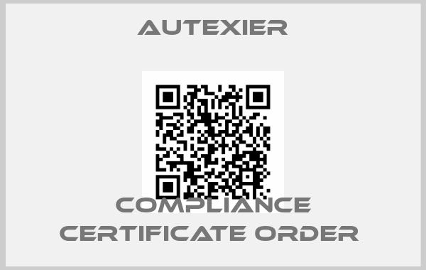 Autexier-compliance certificate order price