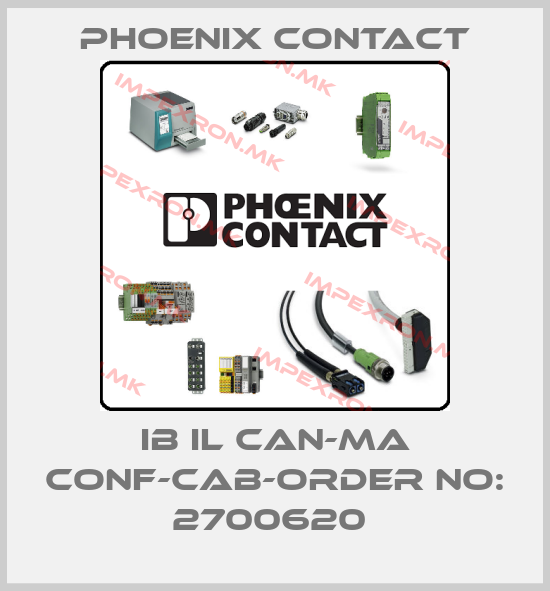 Phoenix Contact-IB IL CAN-MA CONF-CAB-ORDER NO: 2700620 price